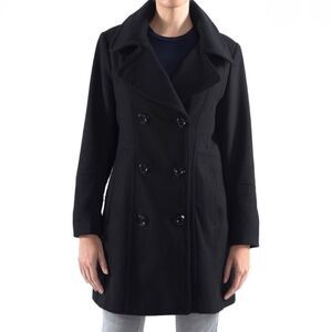 Alpine Swiss Norah Womens Wool Blend Double Breasted Peacoat